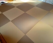 へり付き畳から、へりなし畳へ新調させていただきました。